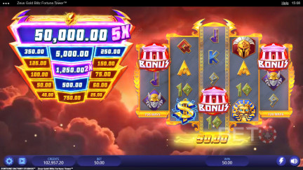 Automat Zeus Gold Blitz Fortune Tower - Darmowa gra i recenzje (2025)