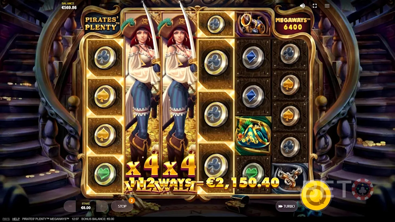 Gameplay slotu Pirates