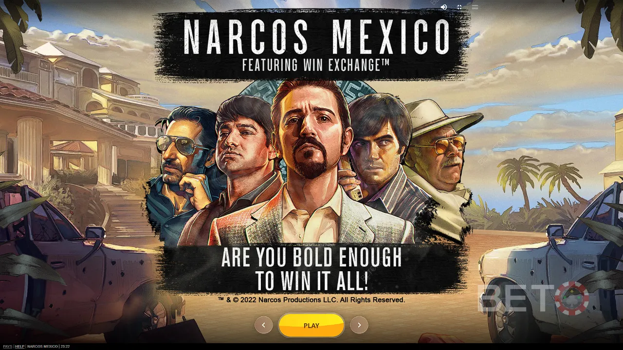 Rozgrywka slotu Narcos Mexico